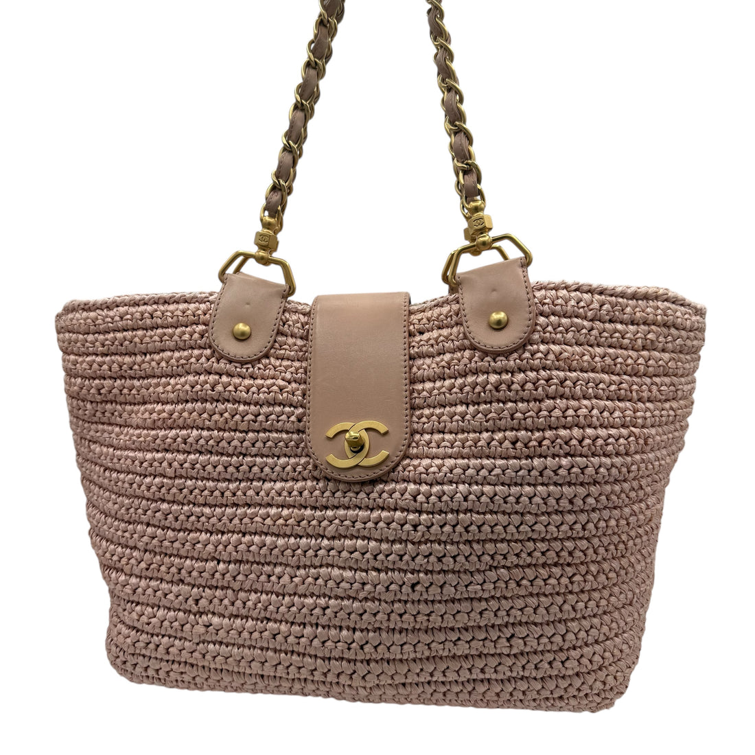 Chanel - Pink wicker basket bag