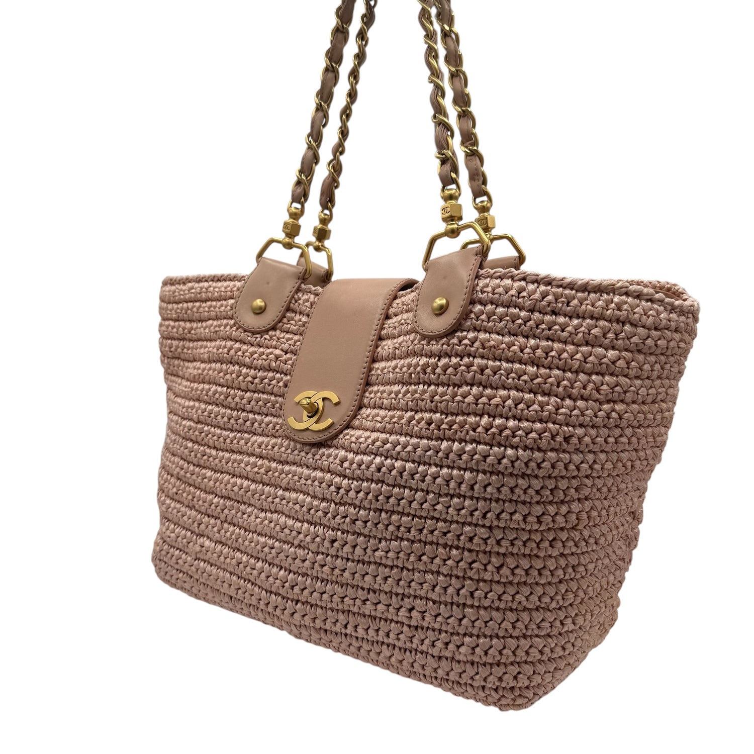 Chanel - Sac Panier rose osier