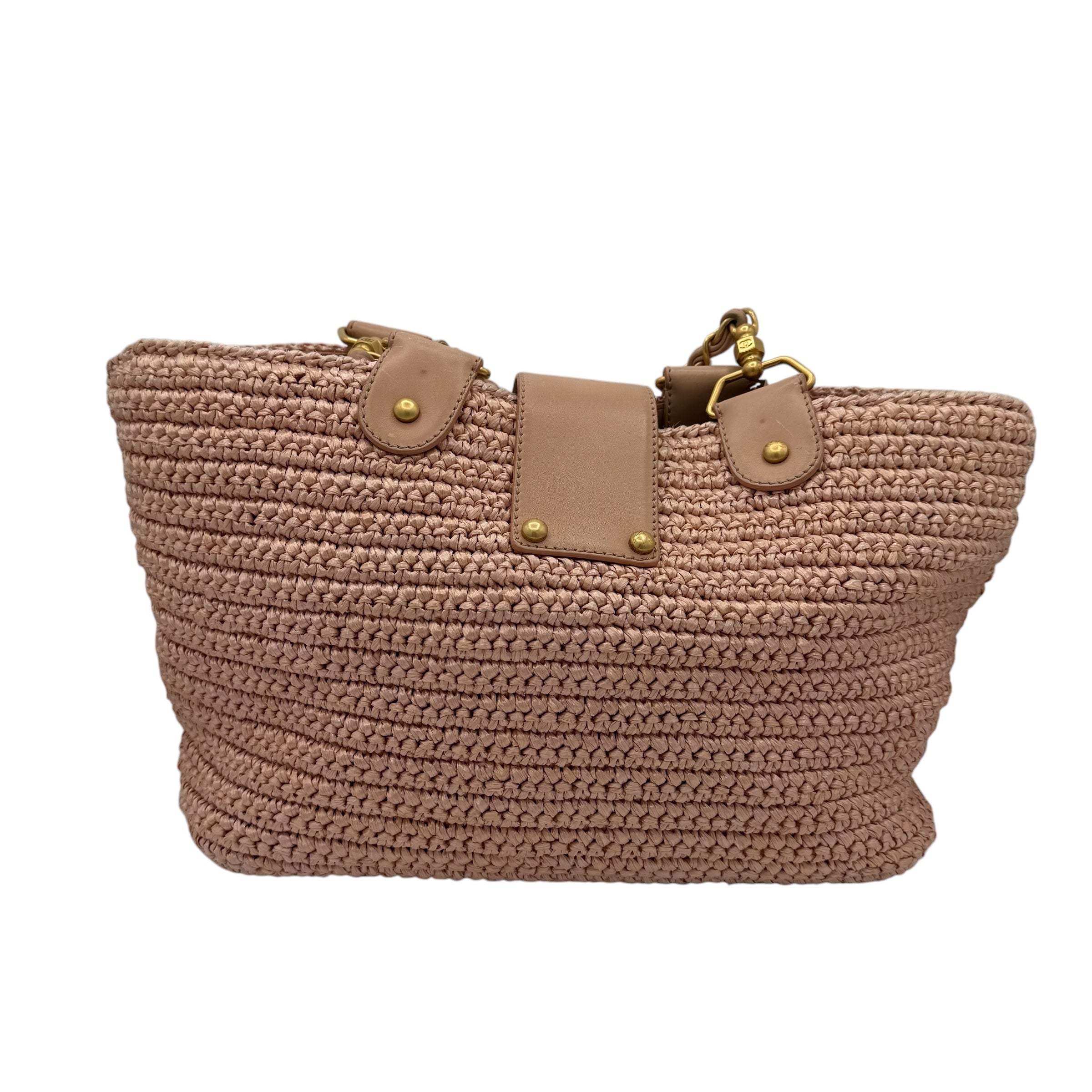 Chanel - Sac Panier rose osier