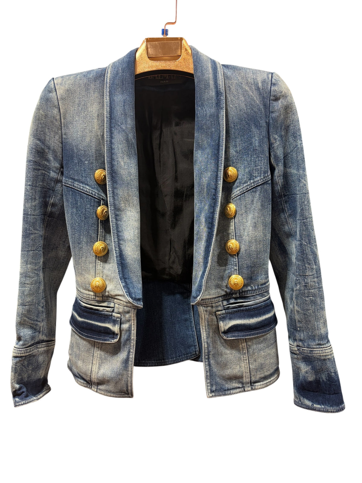 Balmain: Denim blazer