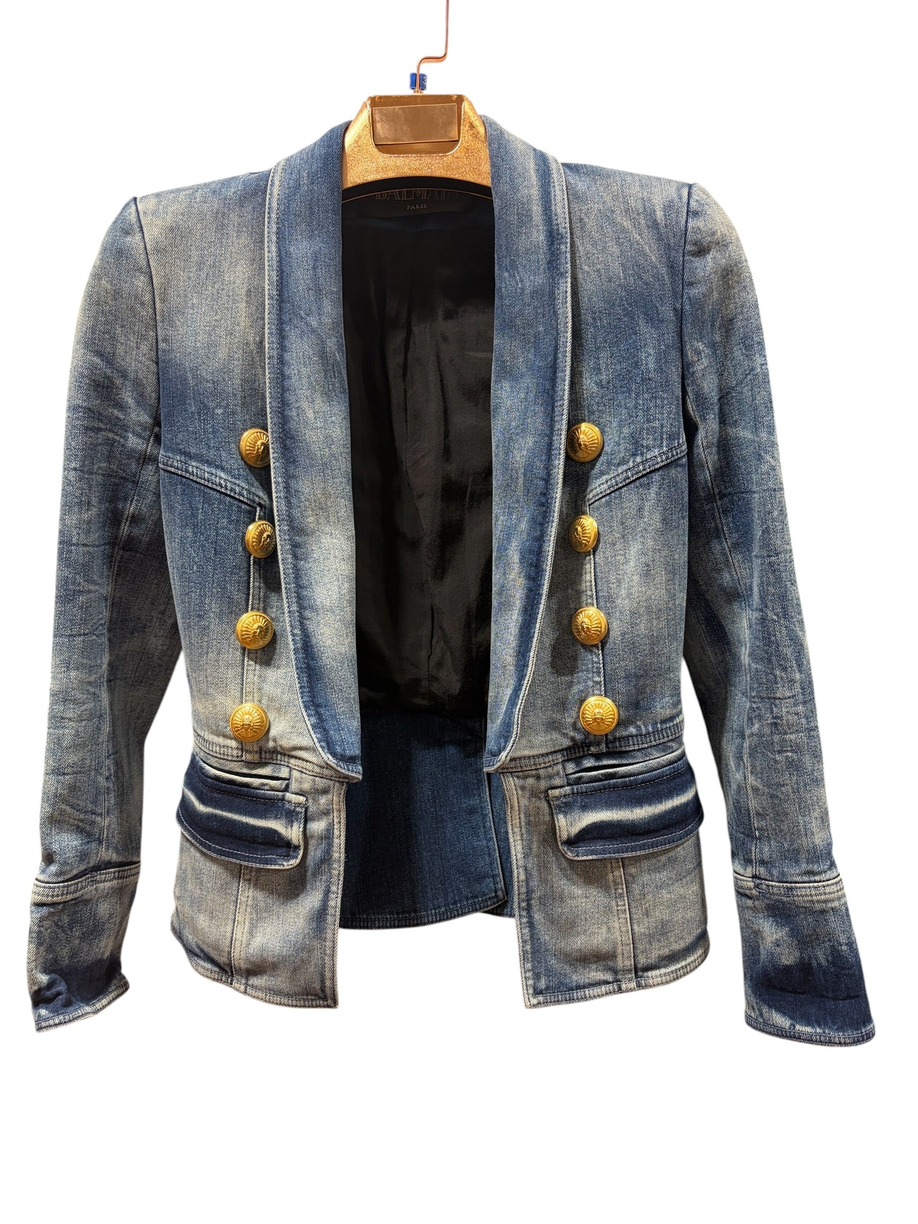 Balmain : Blazer Denim
