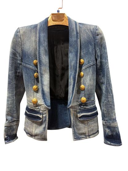 Balmain : Blazer Denim