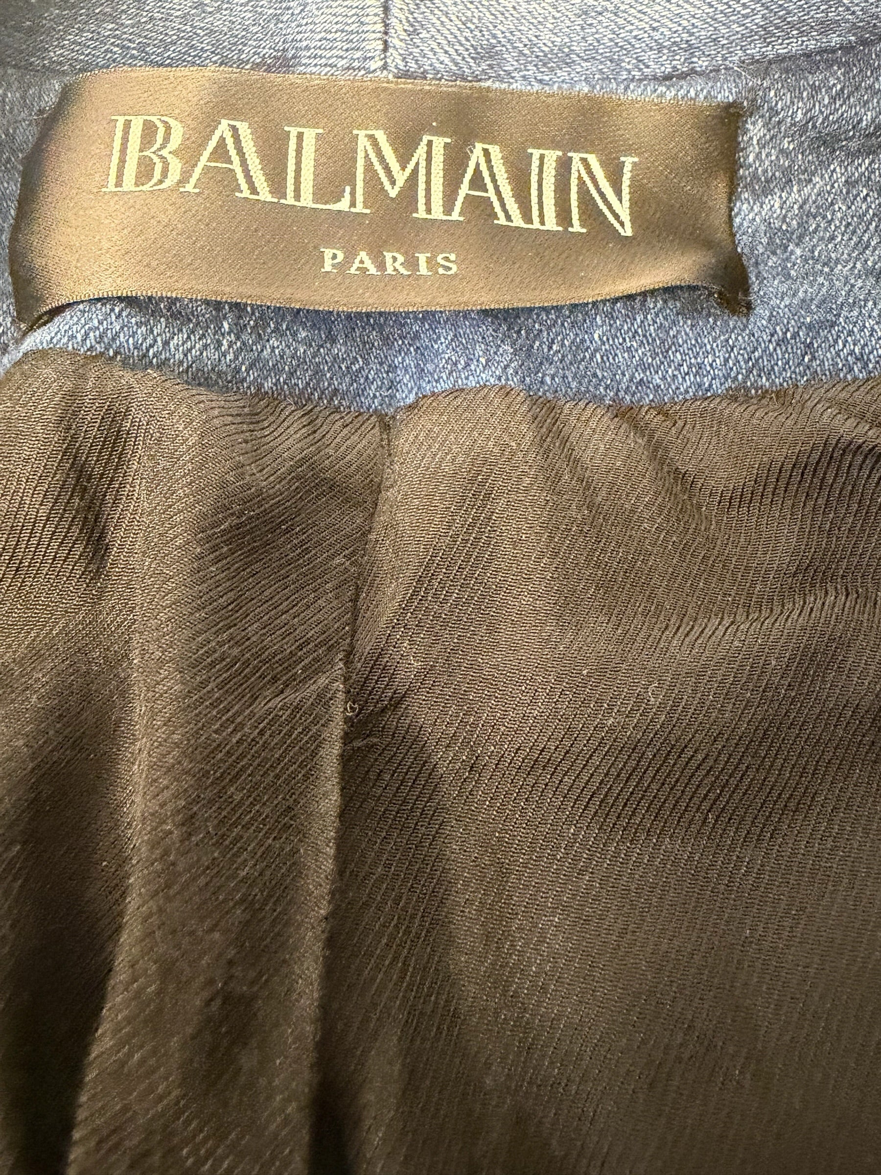 Balmain : Blazer Denim