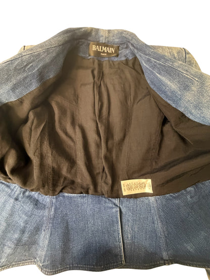 Balmain : Blazer Denim
