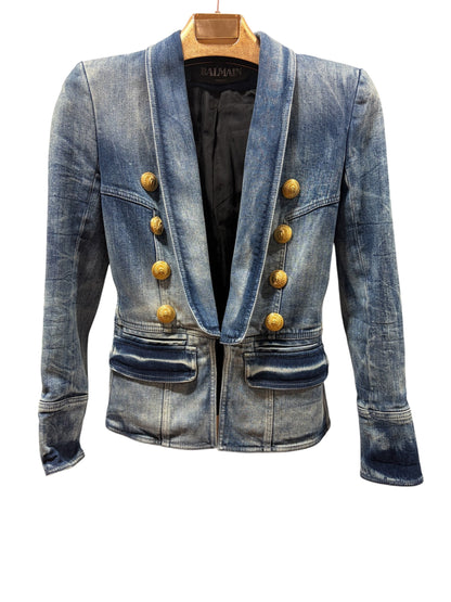 Balmain : Blazer Denim