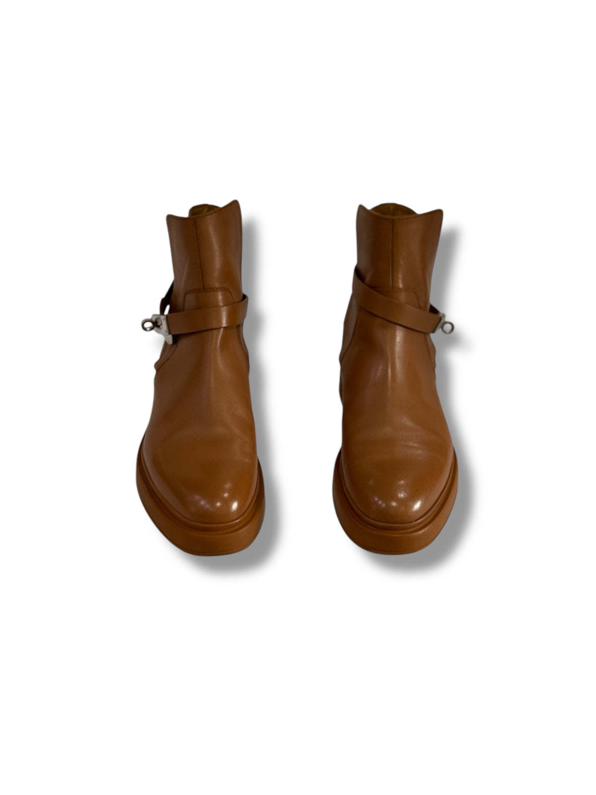 Hermès - Veo Gold ankle boots size 38