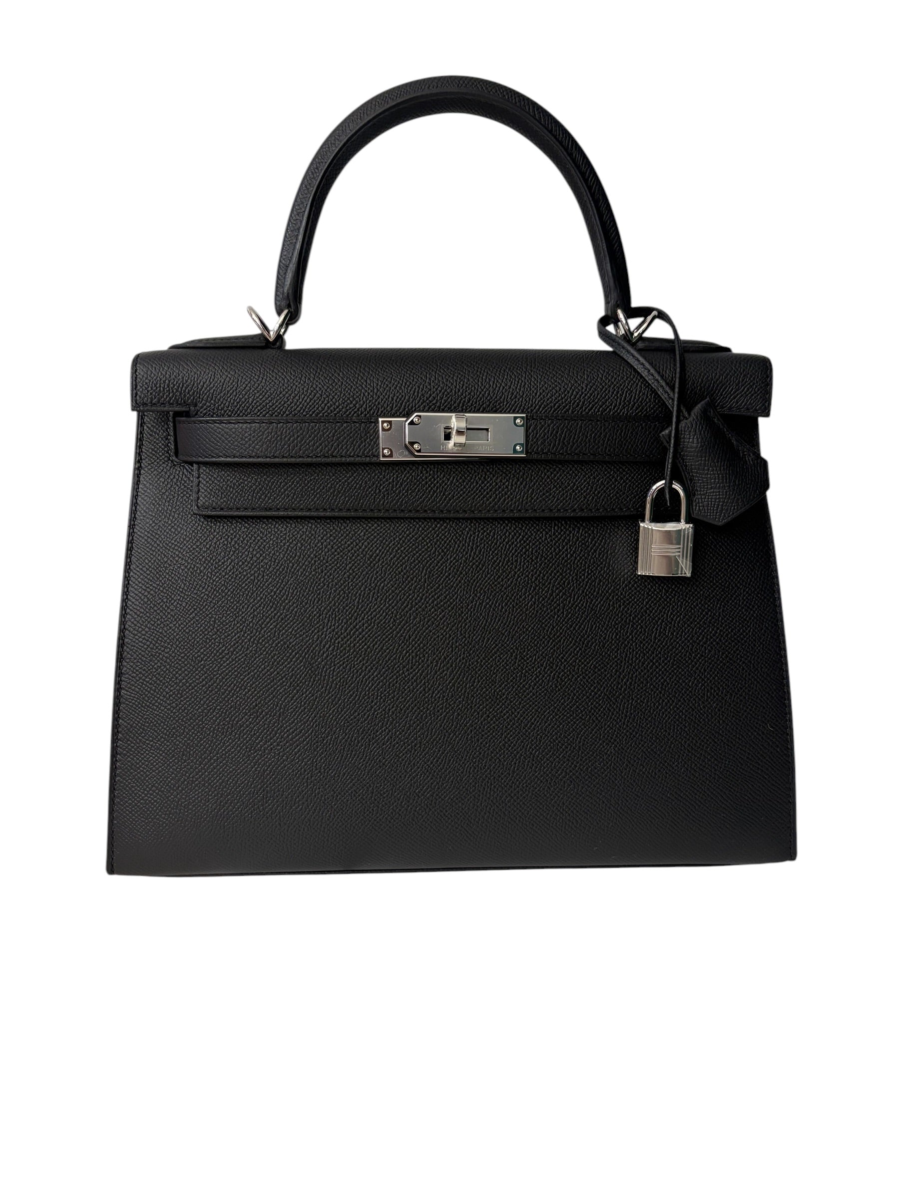 Hermès - Sac Kelly 28 Epsom sellier noir