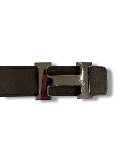 Hermès - Ceinture H réversible T. 90