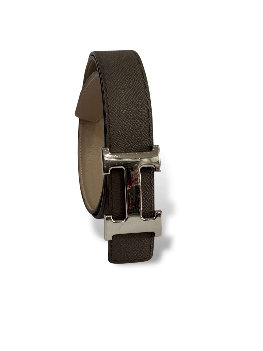 Hermès - Ceinture H réversible T. 90