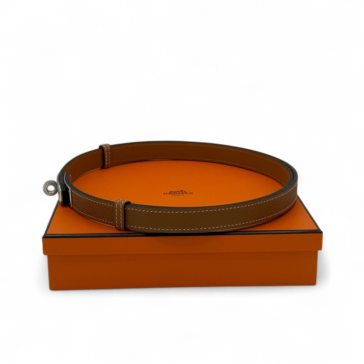 Hermès - Ceinture Kelly palladium