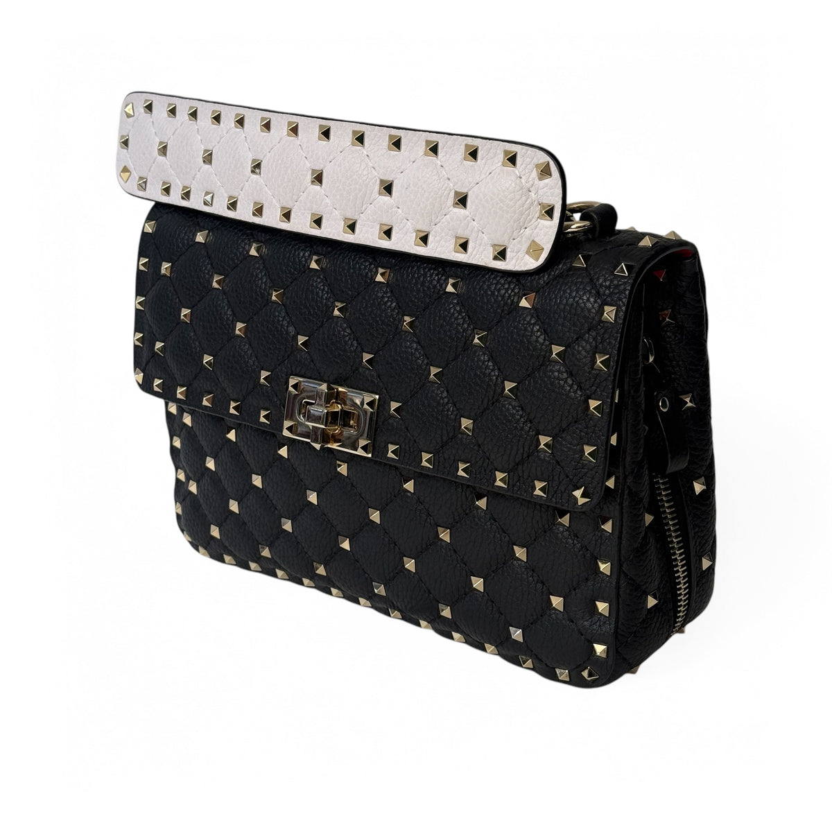 Valentino - Rockstud-Tasche schwarz und weiß