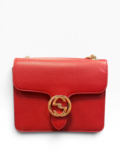 Gucci - Sac Interlocking rouge