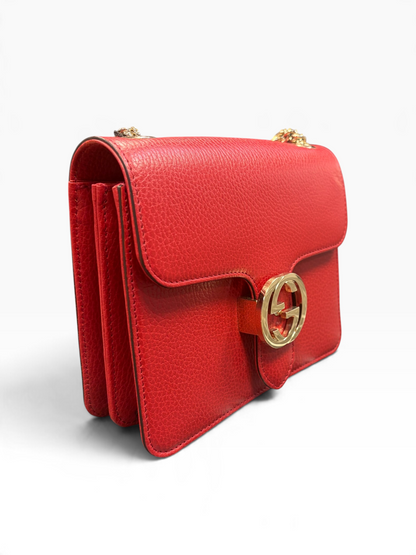 Gucci - Sac Interlocking rouge
