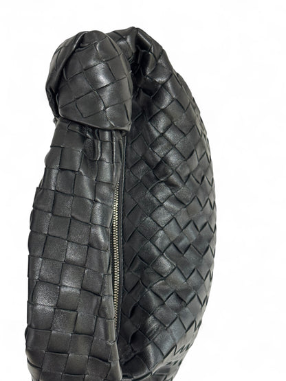 Bottega Veneta - Sac Jodie petit cuir intrecciato noir
