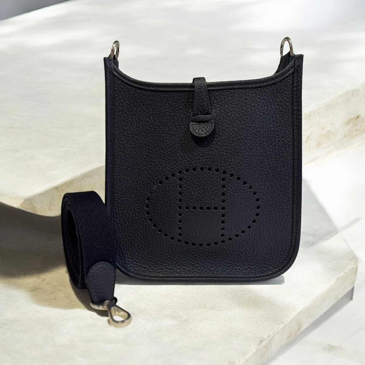Hermès - Sac Mini Evelyne Bleu Indigo