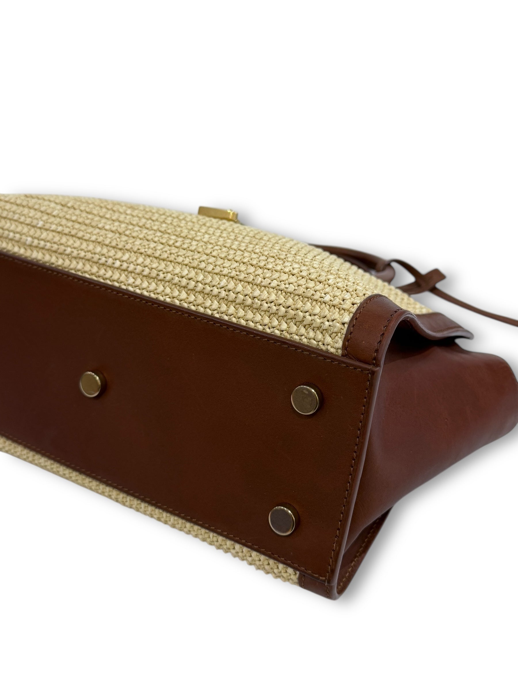 Saint Laurent - Borsa Downtown in rafia