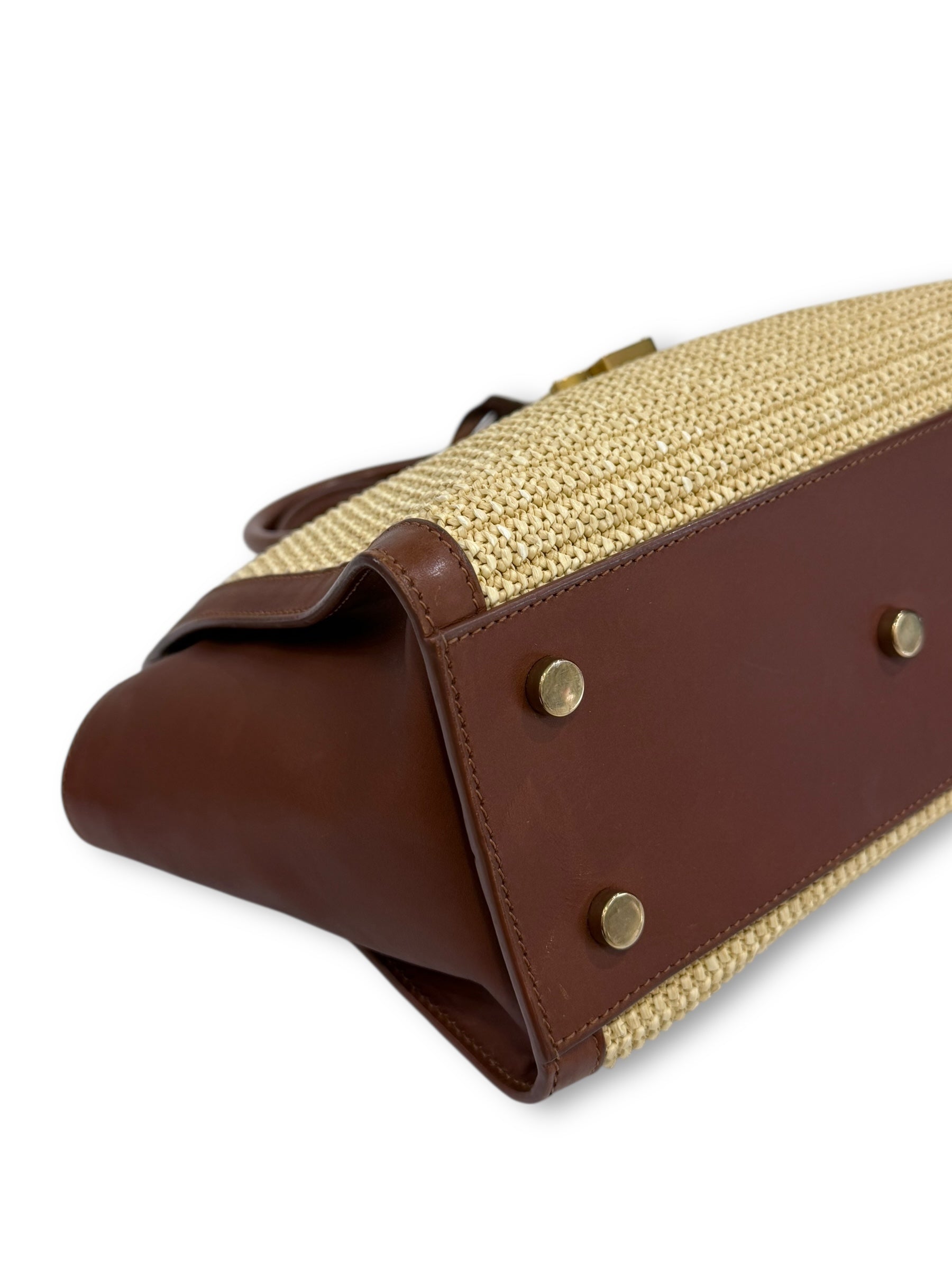 Saint Laurent - Borsa Downtown in rafia