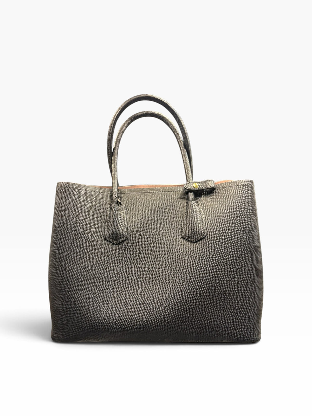 Prada- Sac Cabas Double Saffiano noir