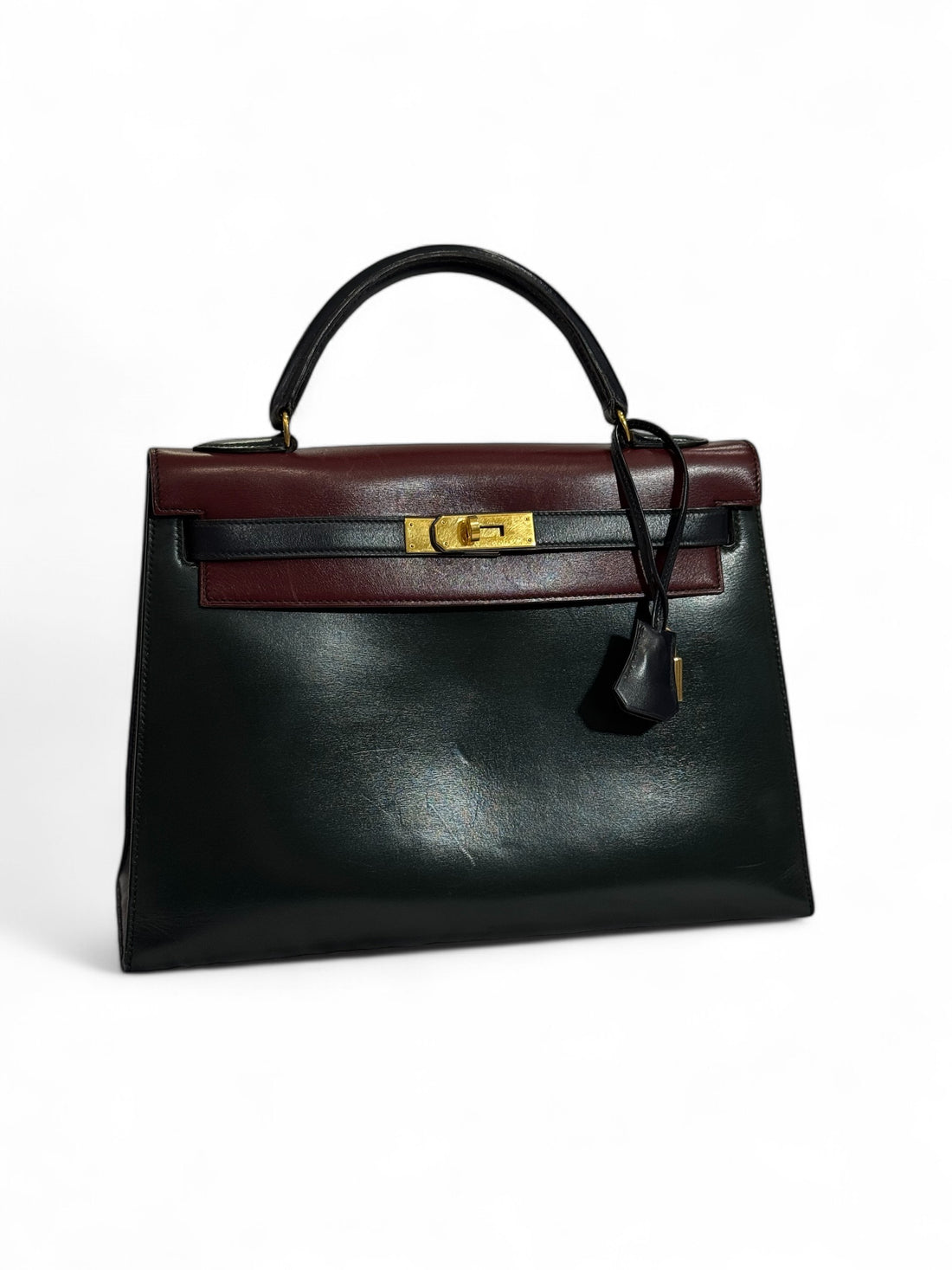 Hermès - Sac Kelly vintage 32 Tricolore