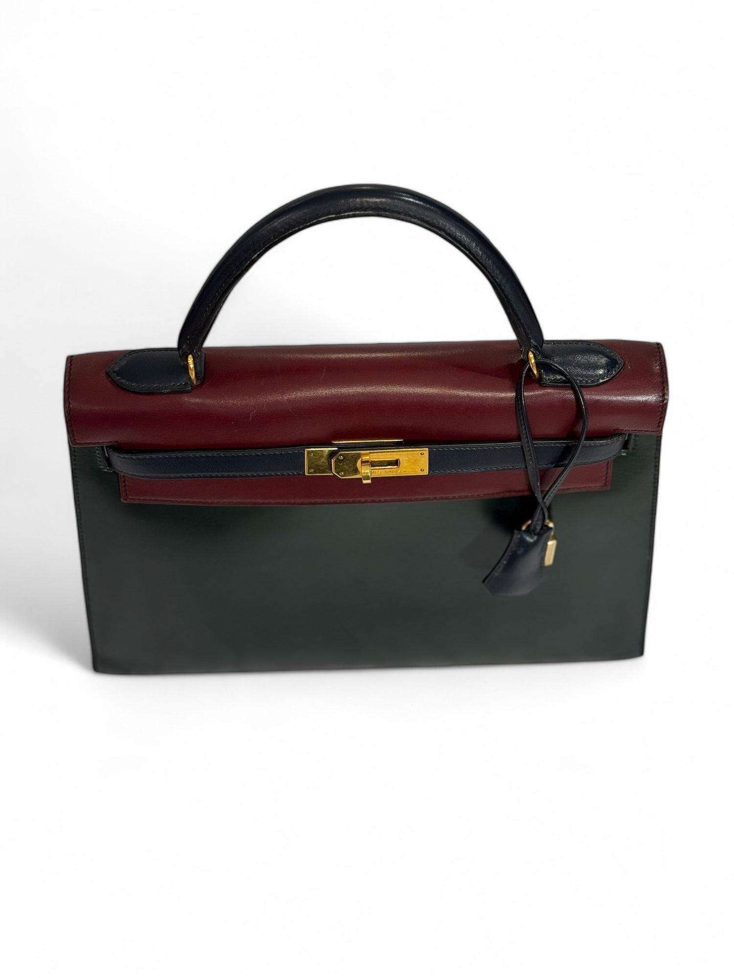 Hermès - Sac Kelly vintage 32 Tricolore