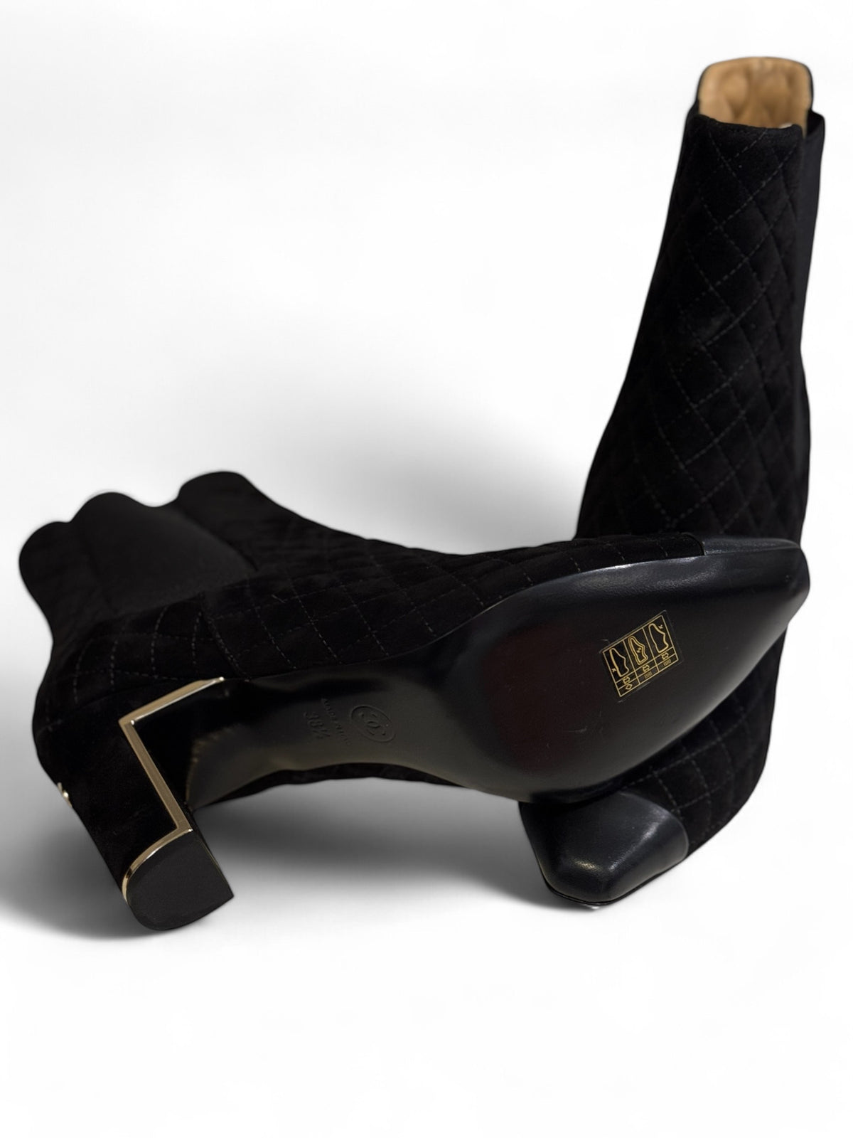 Chanel - Heeled ankle boots size 38.5