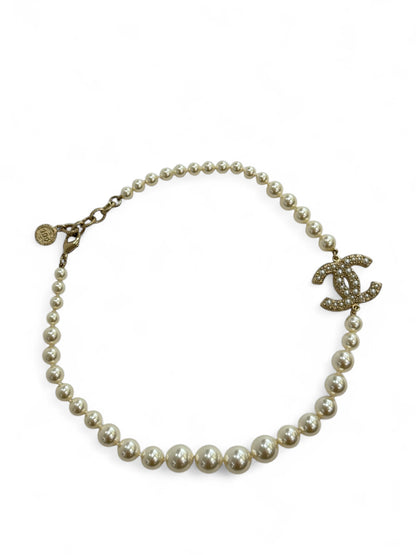 Chanel - Collier choker perles