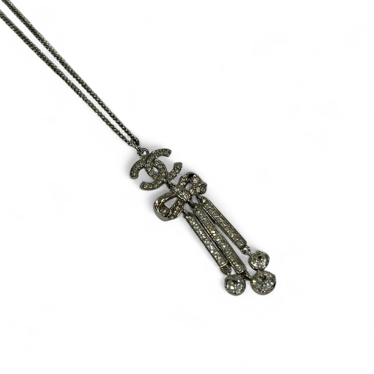 Chanel - Collier strass noeud