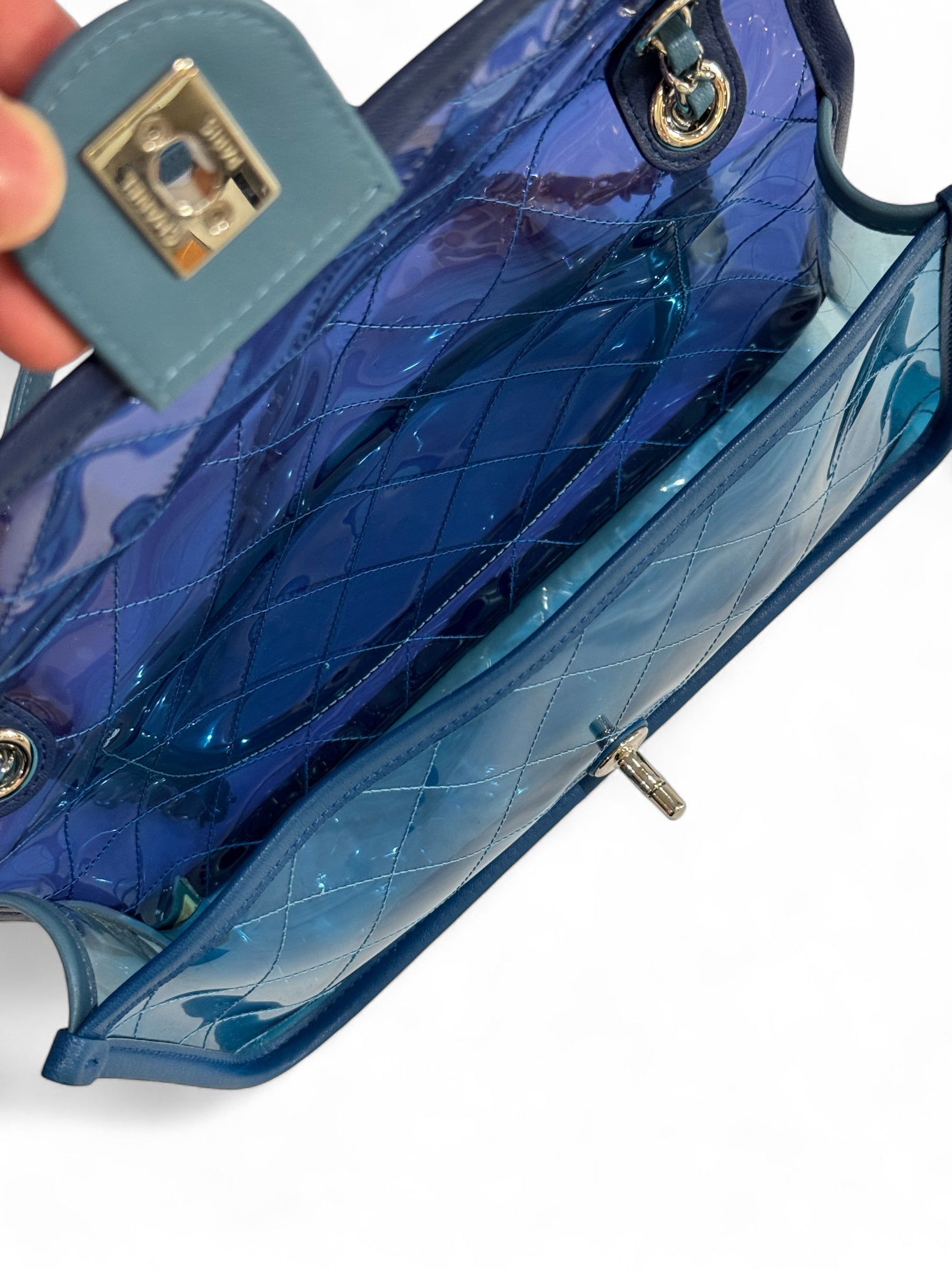 Chanel - Tasche Zeitlos PVC durchsichtig blau