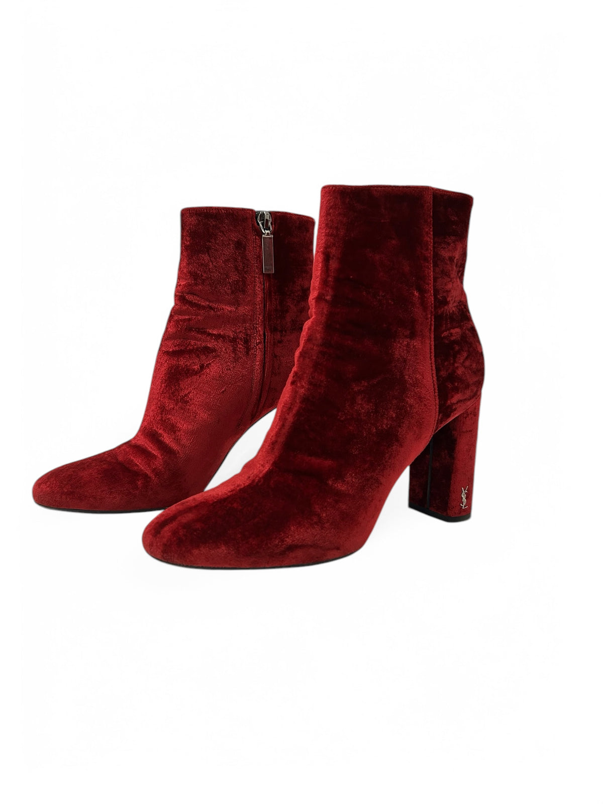 Saint Laurent - Stivaletti in velluto t.38 1/2