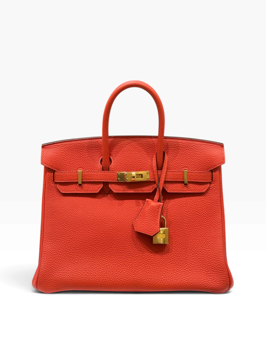 Hermès - Sac Birkin 25 Orange Poppy Togo retourné