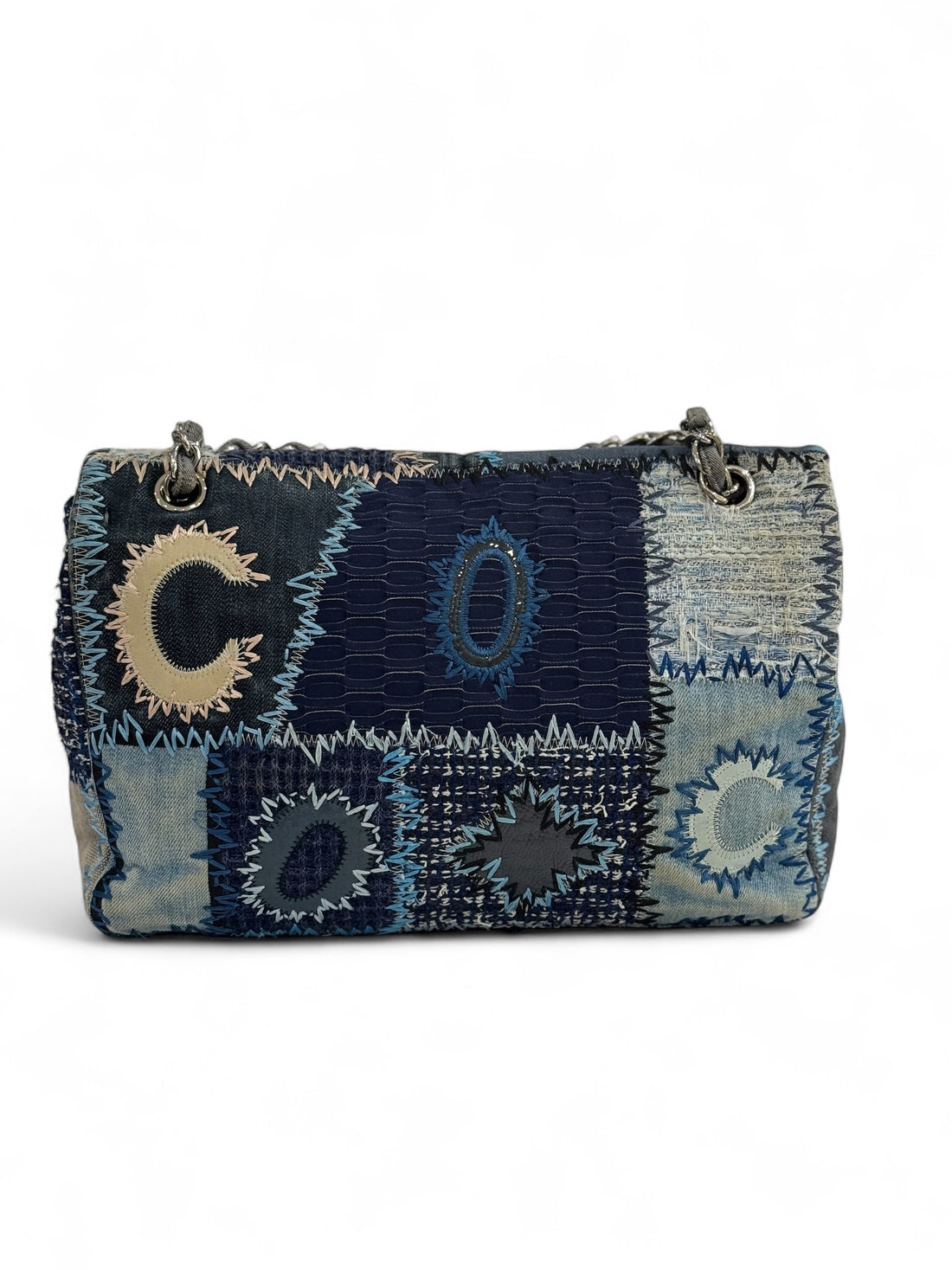 Chanel - Sac classique Jumbo Denim Patchwork