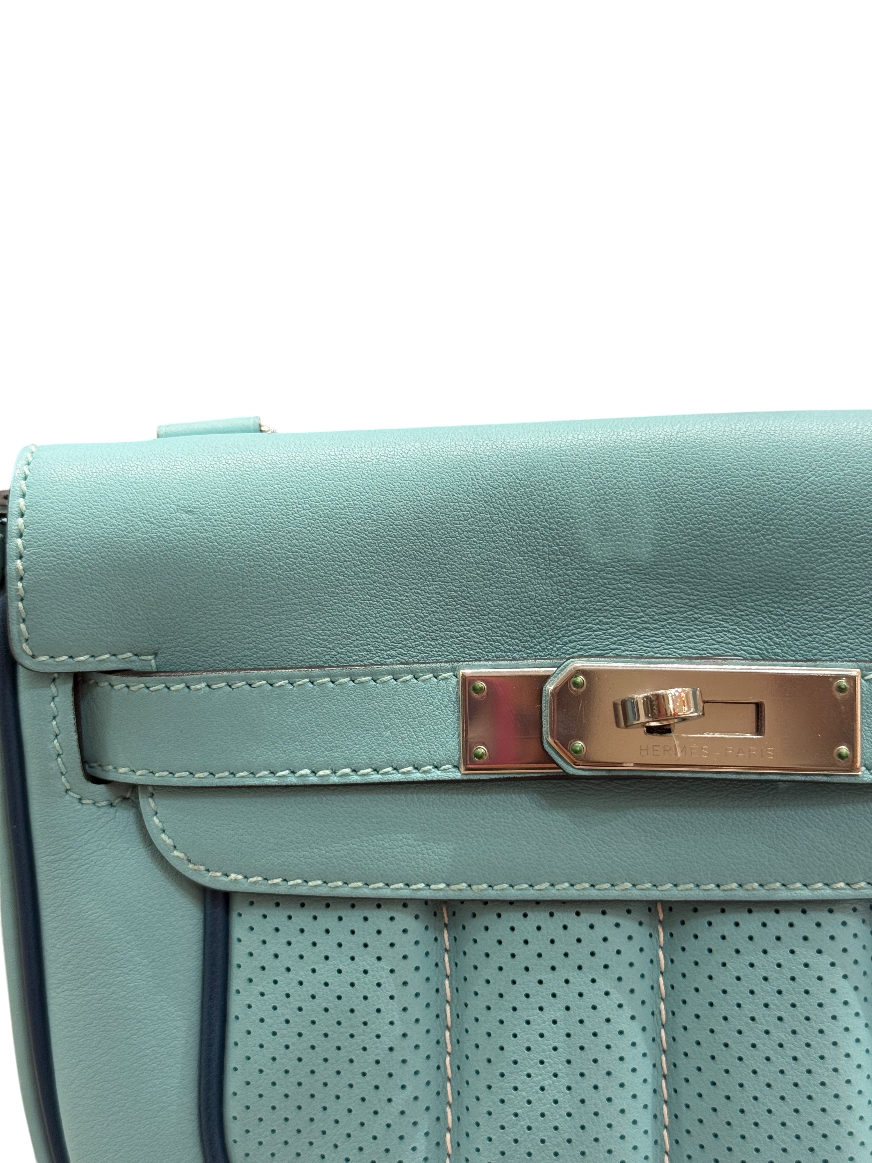 Hermès - Borsa mini Berline Atoll/Colvert