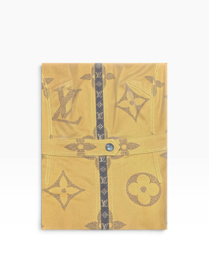 Louis Vuitton - abito in cotone beige con monogramma T38