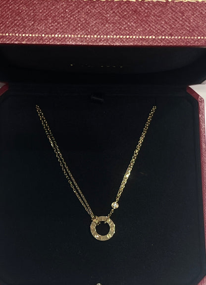 Cartier - collier Love 2 diamants or jaune - Les Folies d&
