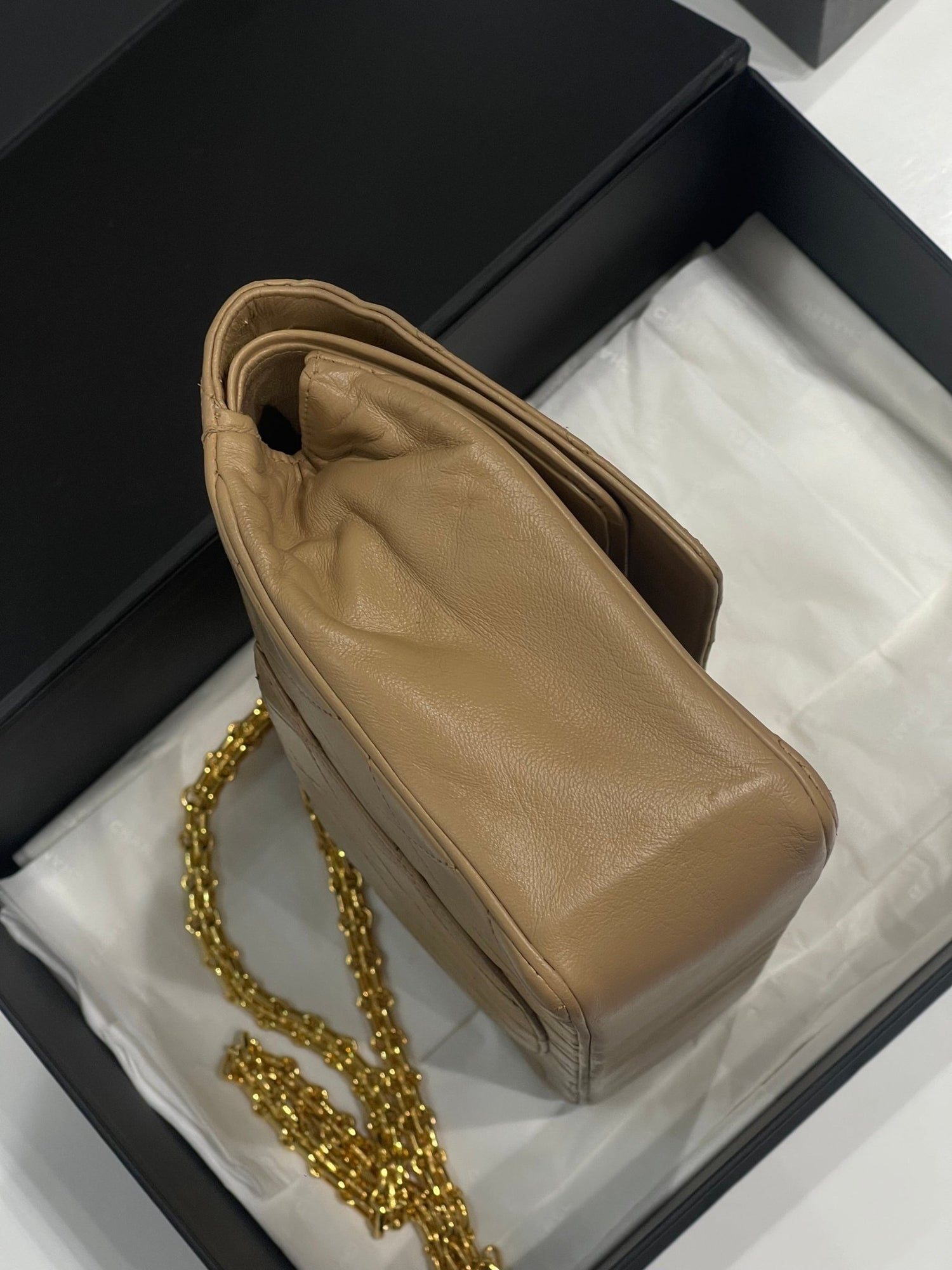 Chanel - sac Timeless médium vintage camel - Les Folies d&
