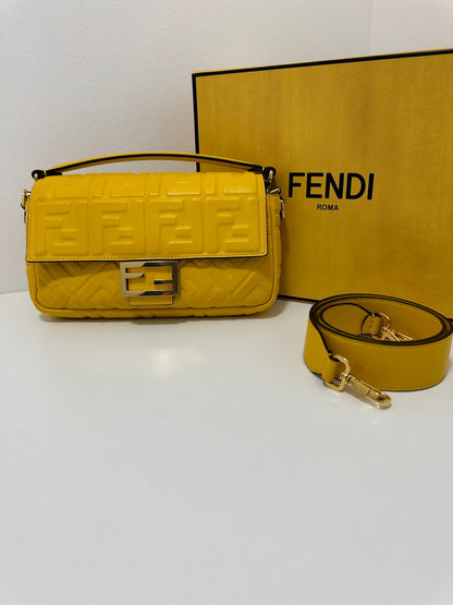 Fendi - Sac Baguette Monogramme Mimosa - Les Folies d&