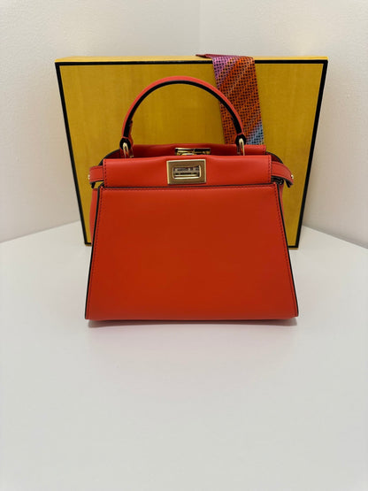 Fendi - Sac Mini Peekaboo corail - Les Folies d&