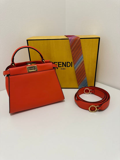 Fendi - Sac Mini Peekaboo corail - Les Folies d&