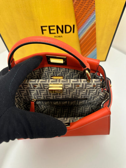 Fendi - Sac Mini Peekaboo corail - Les Folies d&