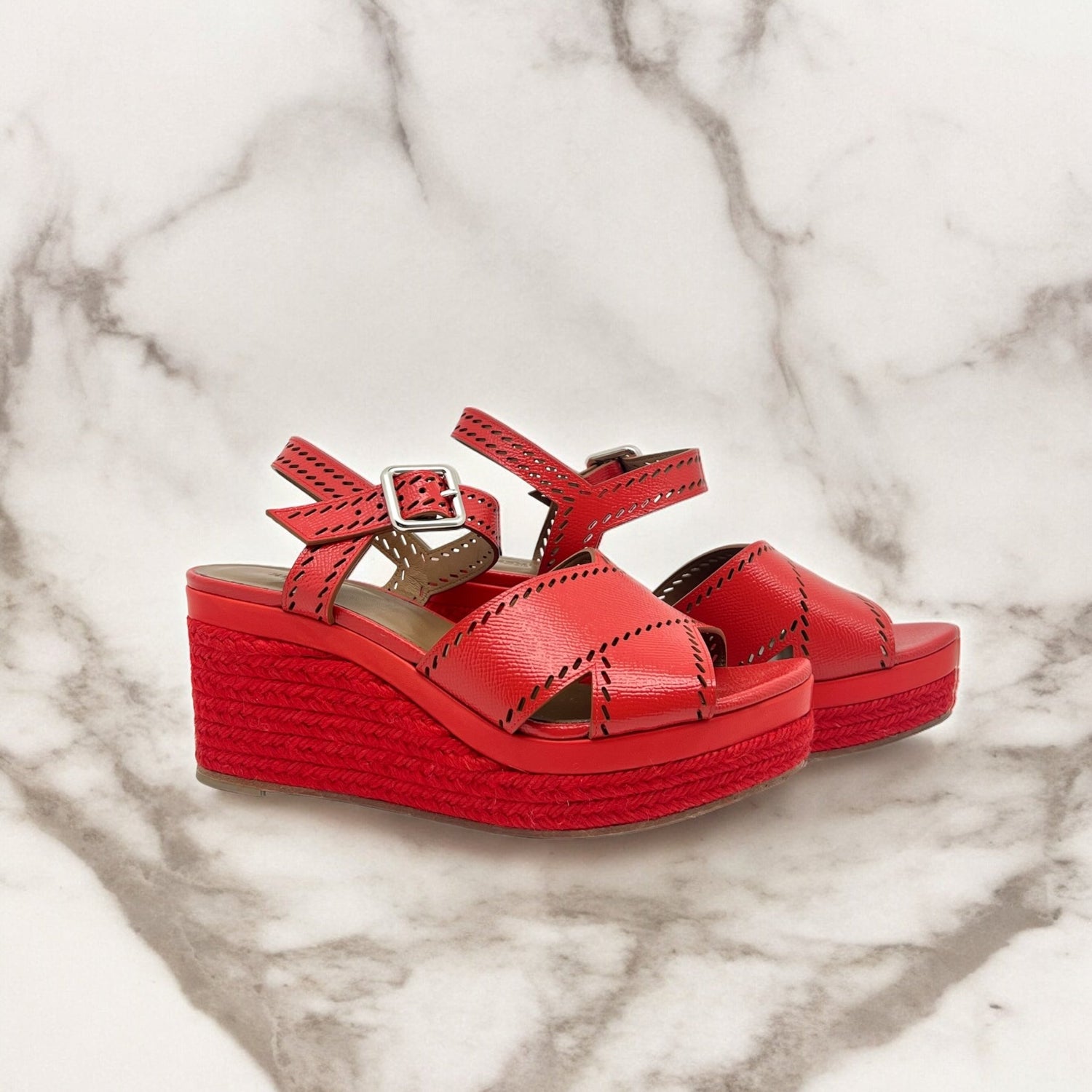 Hermès Sandales compensées 40 - Les Folies d&