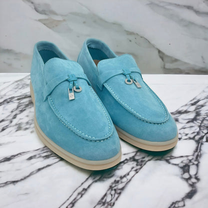 Loro Piana Mocassin Bleu 40 - Les Folies d&