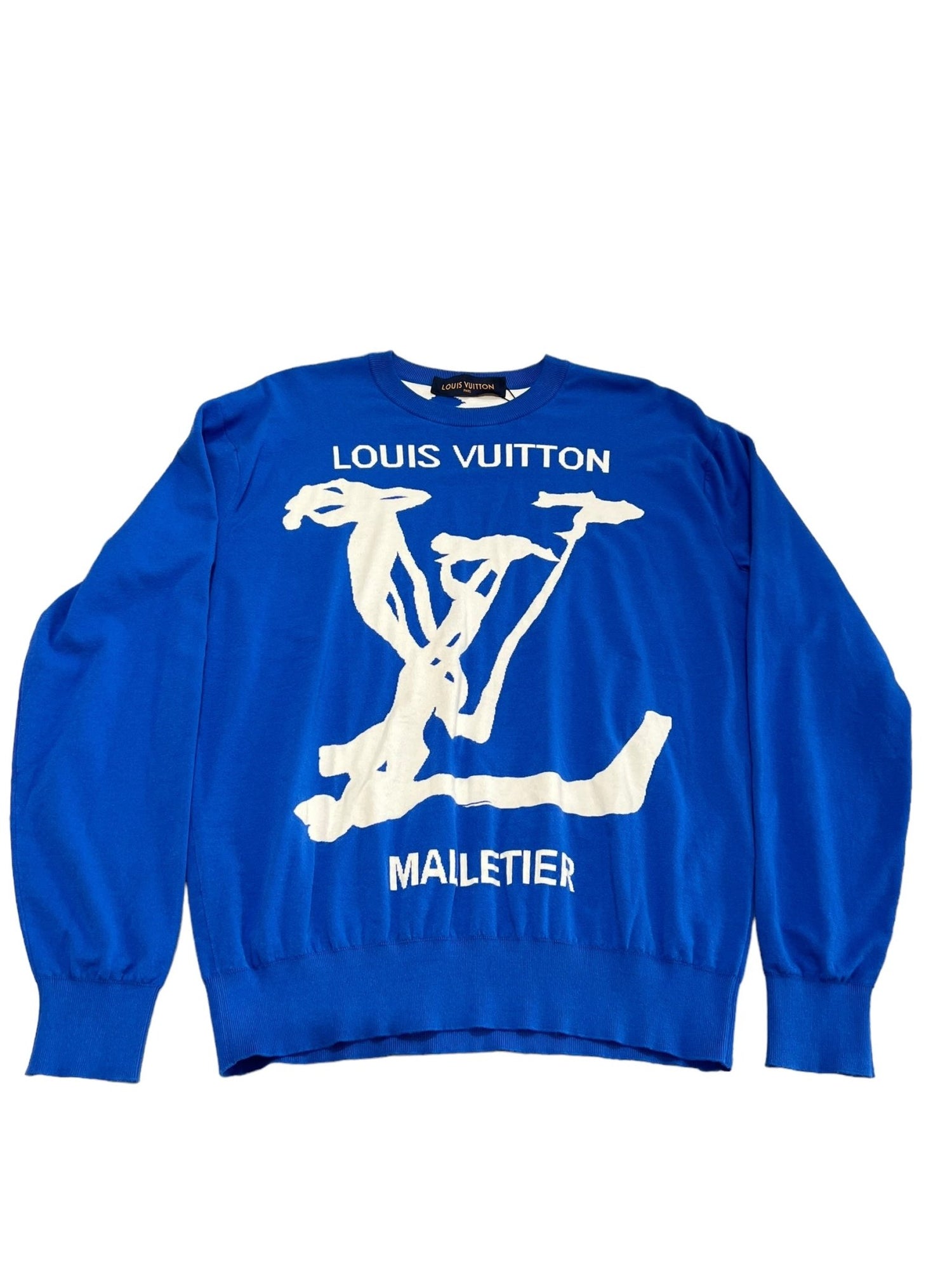 Lv Sweater Felpa Louis Vuitton Blu Lv Monogram Zip Louis Vuitton