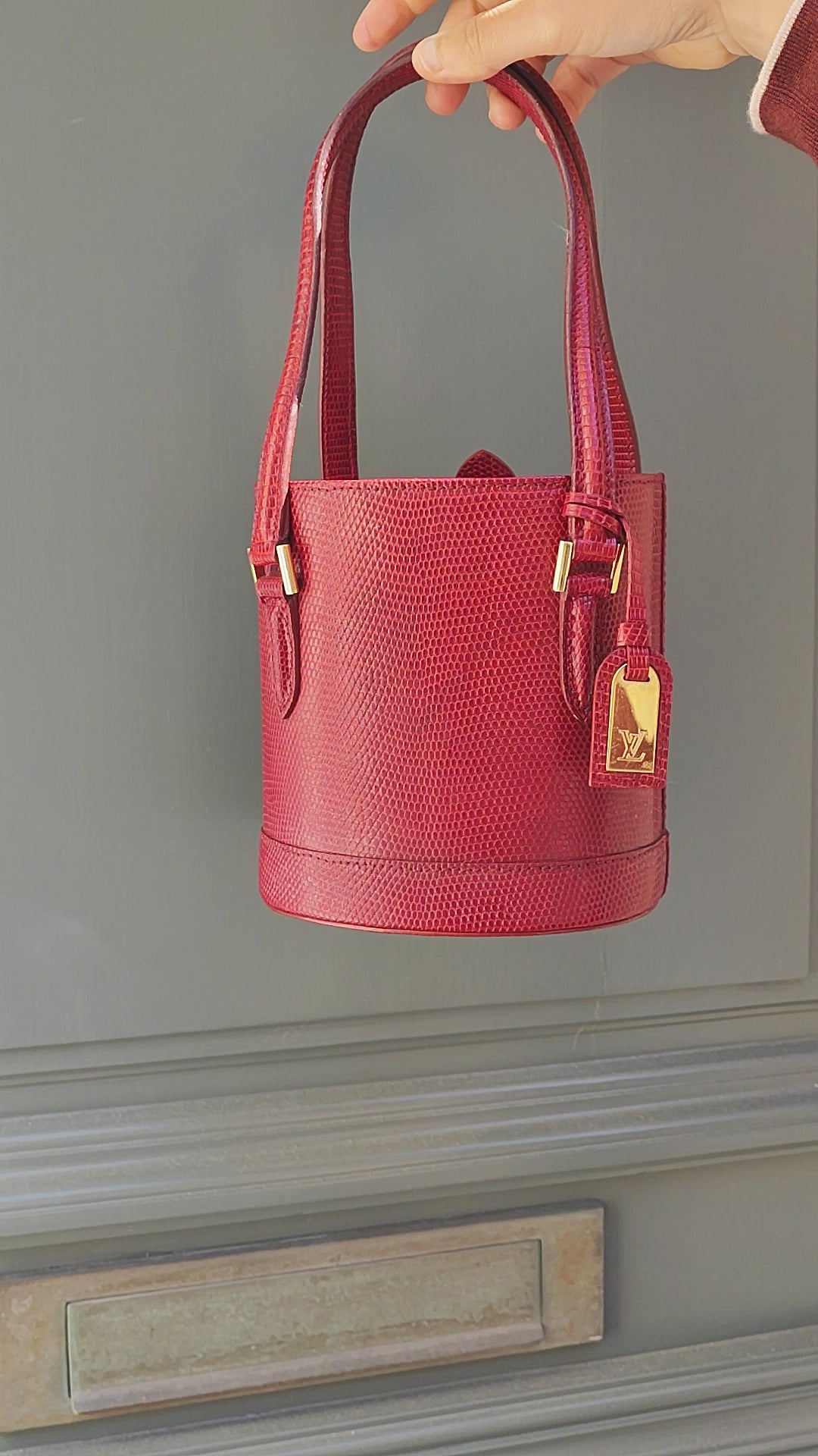 Louis Vuitton - Sac seau en lézard