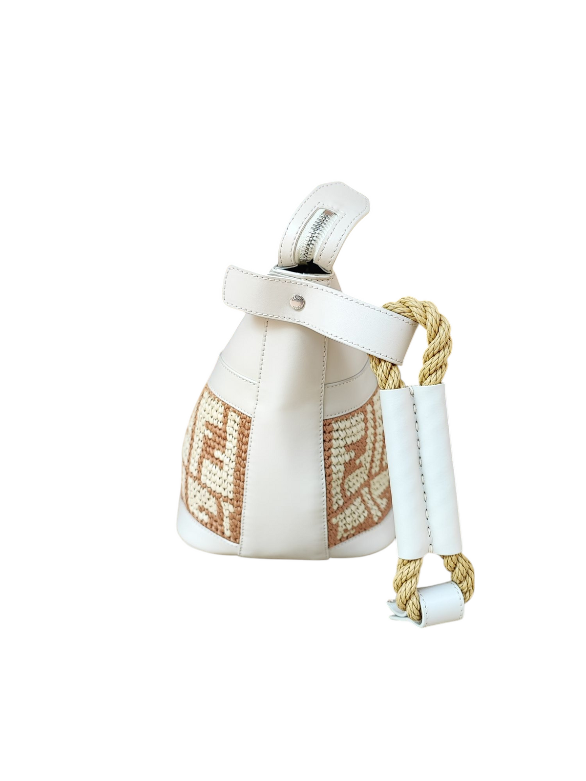 Fendi - Small white and beige insulated bag