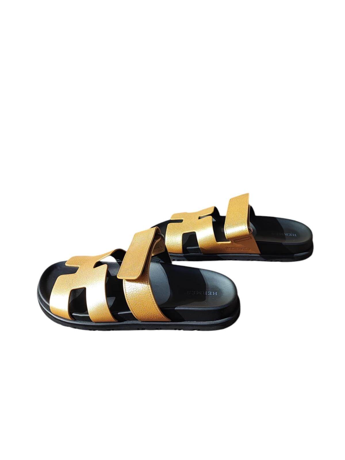 Hermès - Goldene Chypre Sandalen T37