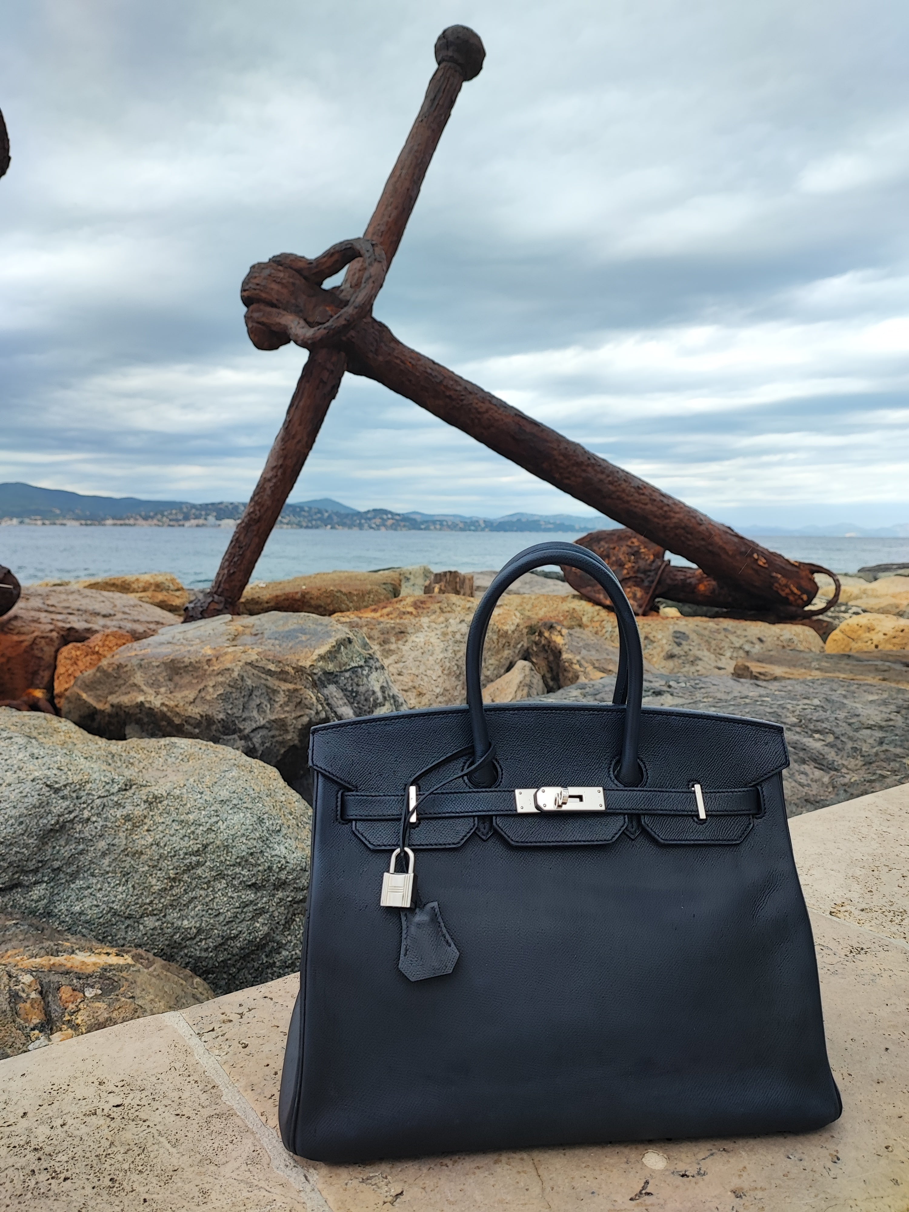 Hermès - Birkin-Tasche 35 Epsom Schwarz