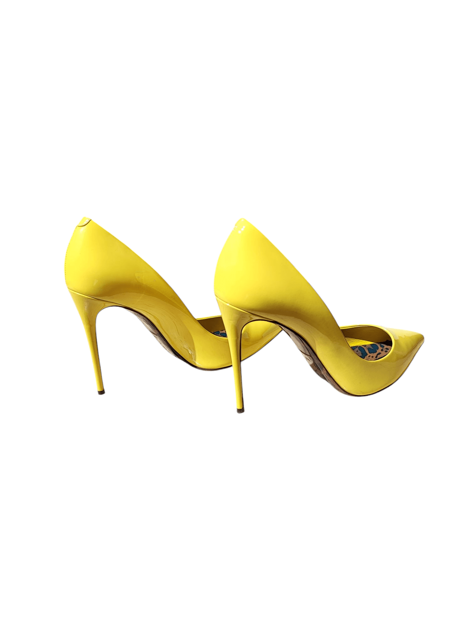Dolce Gabbana - Gelbe und Leoparden-Pumps T38 1/2