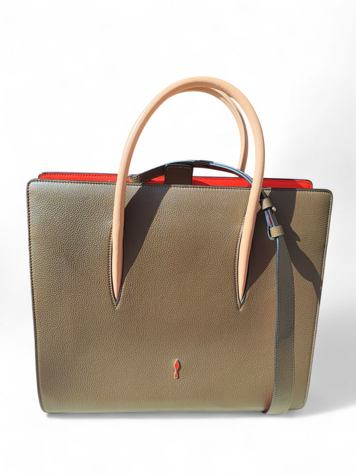 Christian Louboutin - Borsa Paloma in pelle taupe