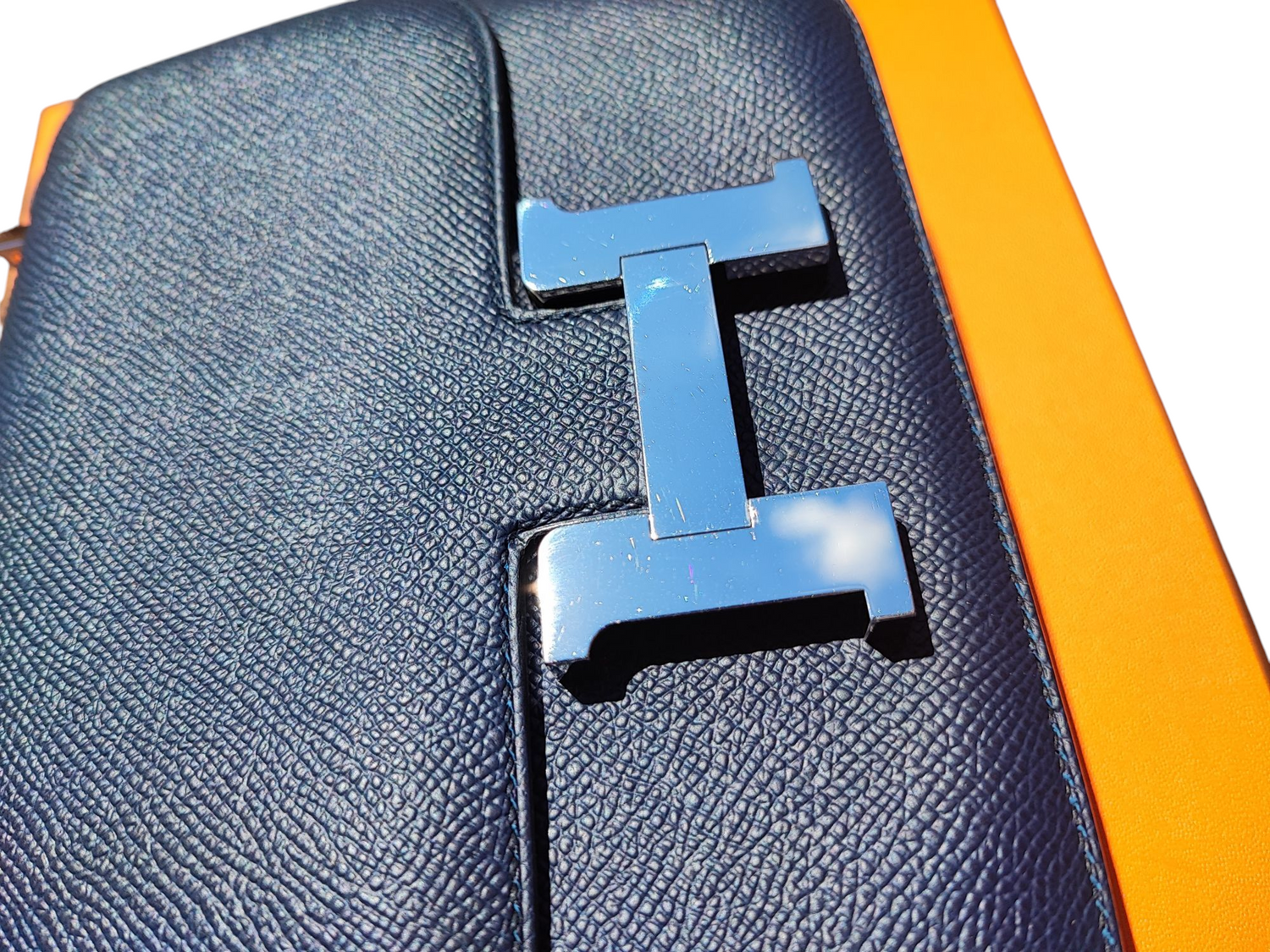 Hermès - Sac Constance 18 bleu commande spéciale