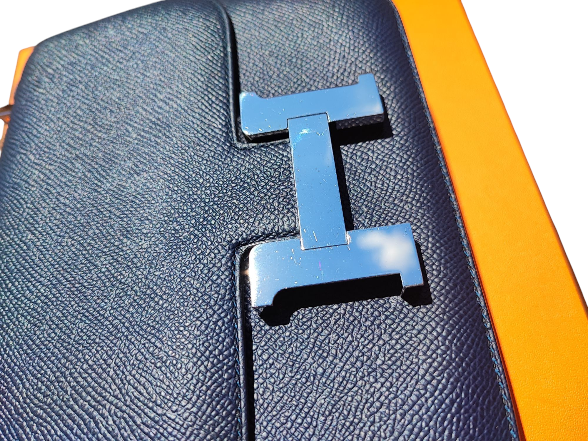 Hermès - Sac Constance 18 bleu commande spéciale